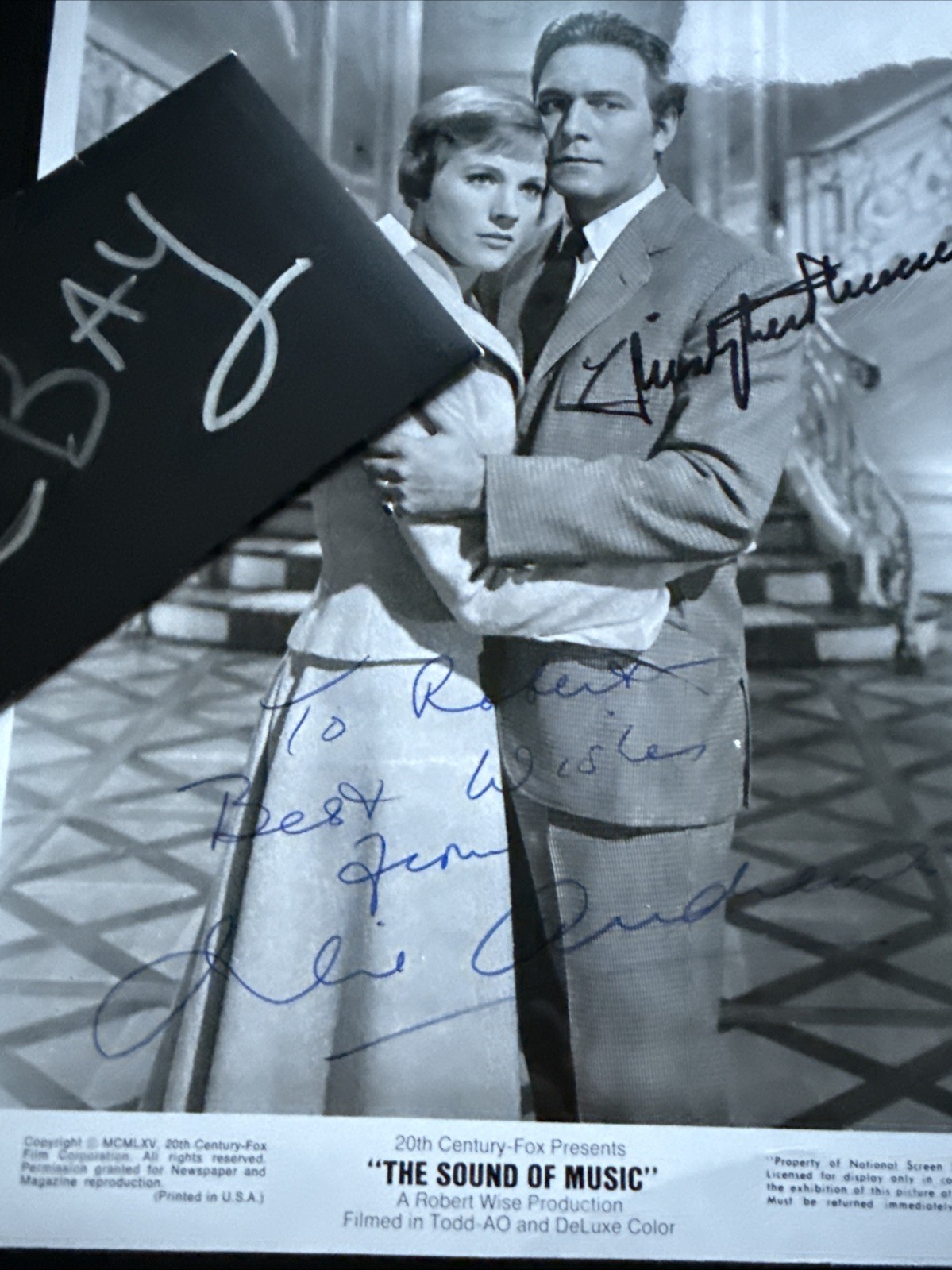 Julie Andrews & Christopher Plummer Signed Autograph JSA COA The Sound Of Music