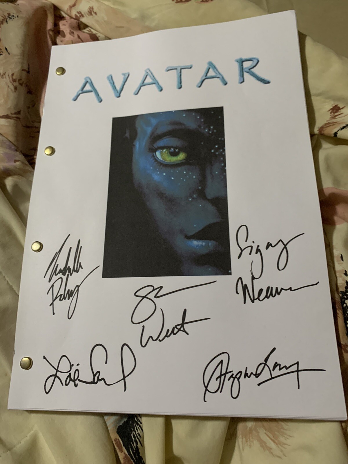 Avatar Movie Script Autograph Reprint