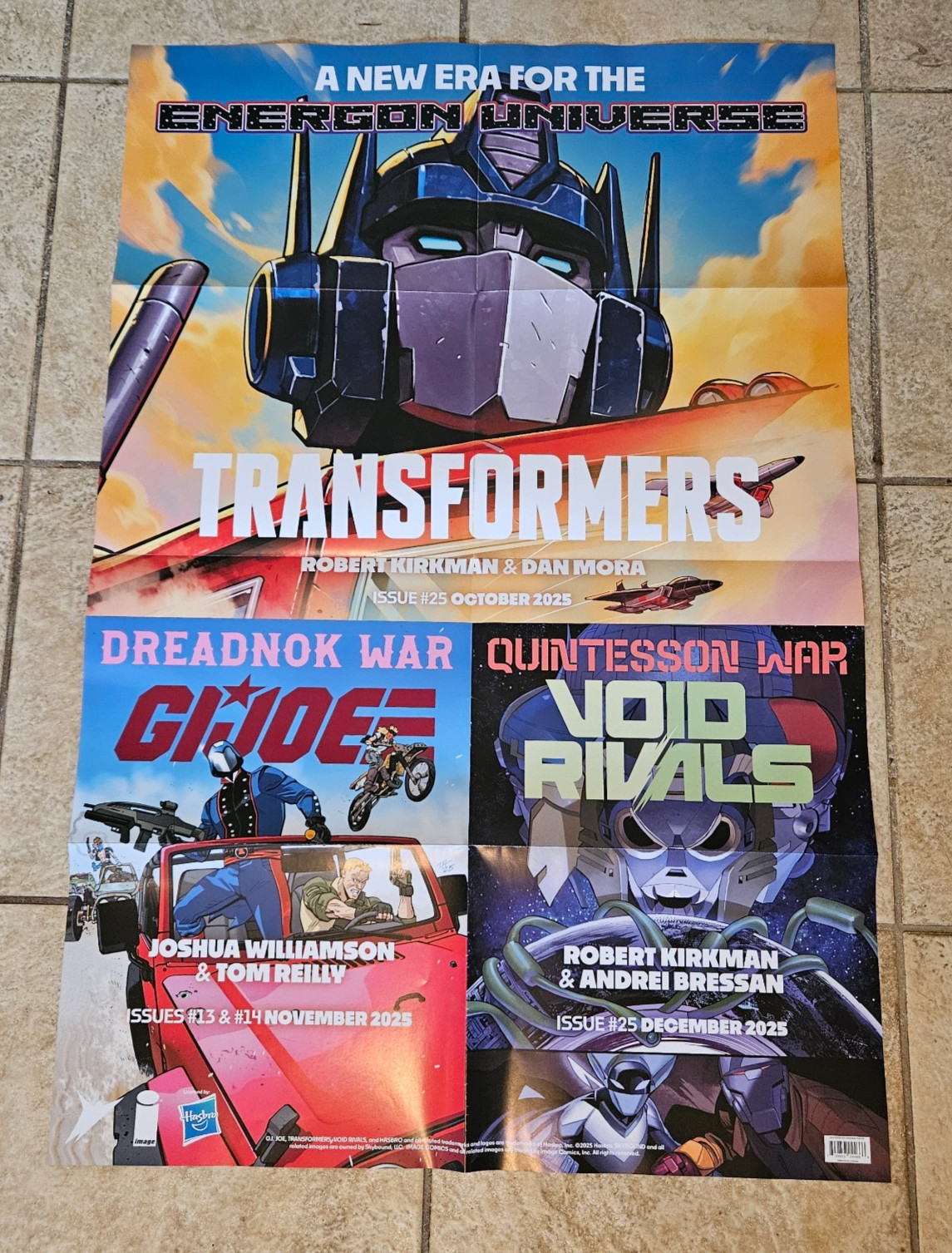 Image Comics Energon Universe Transformers GI Joe Void Rivals 36×24 Promo Poster