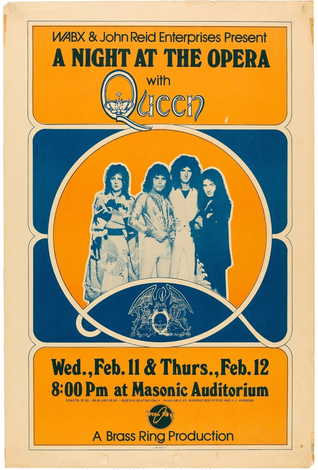 1976 QUEEN CONCERT POSTER PRINT WALL ART SIZE 10X17 INCHES