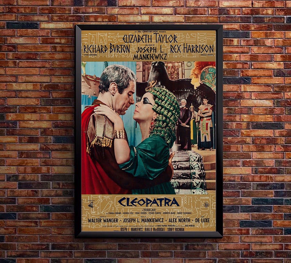 Cleopatra 1963 – Richard Burton – Italy 3 – Classic Movie Poster