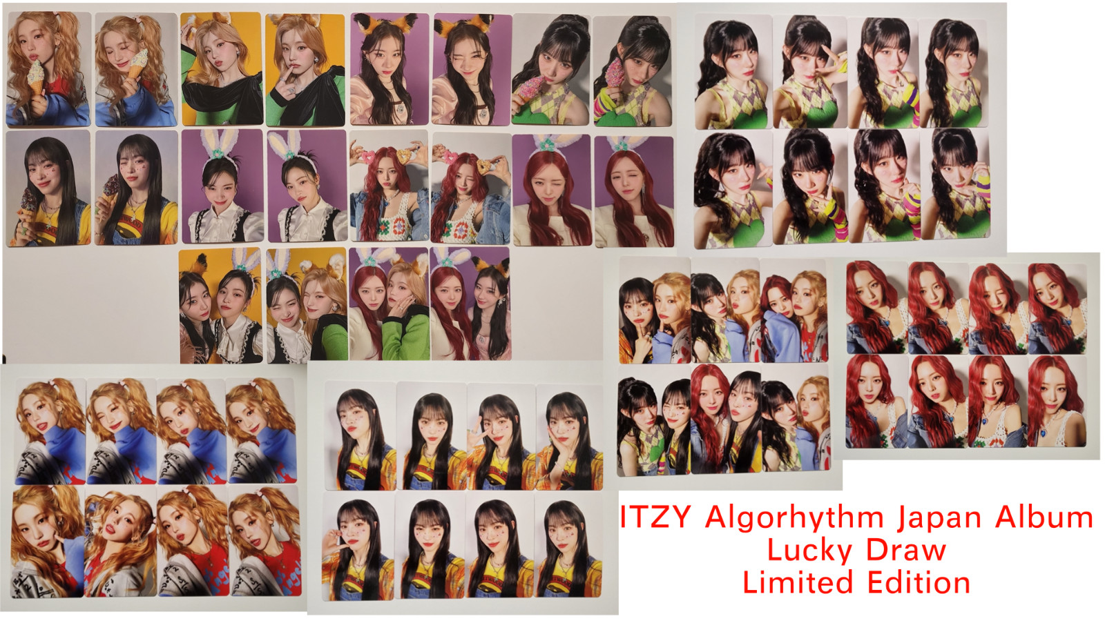 ITZY Algorhythm Photocard Japan Lucky Draw Limited Edition Yeji Ryujin Yuna