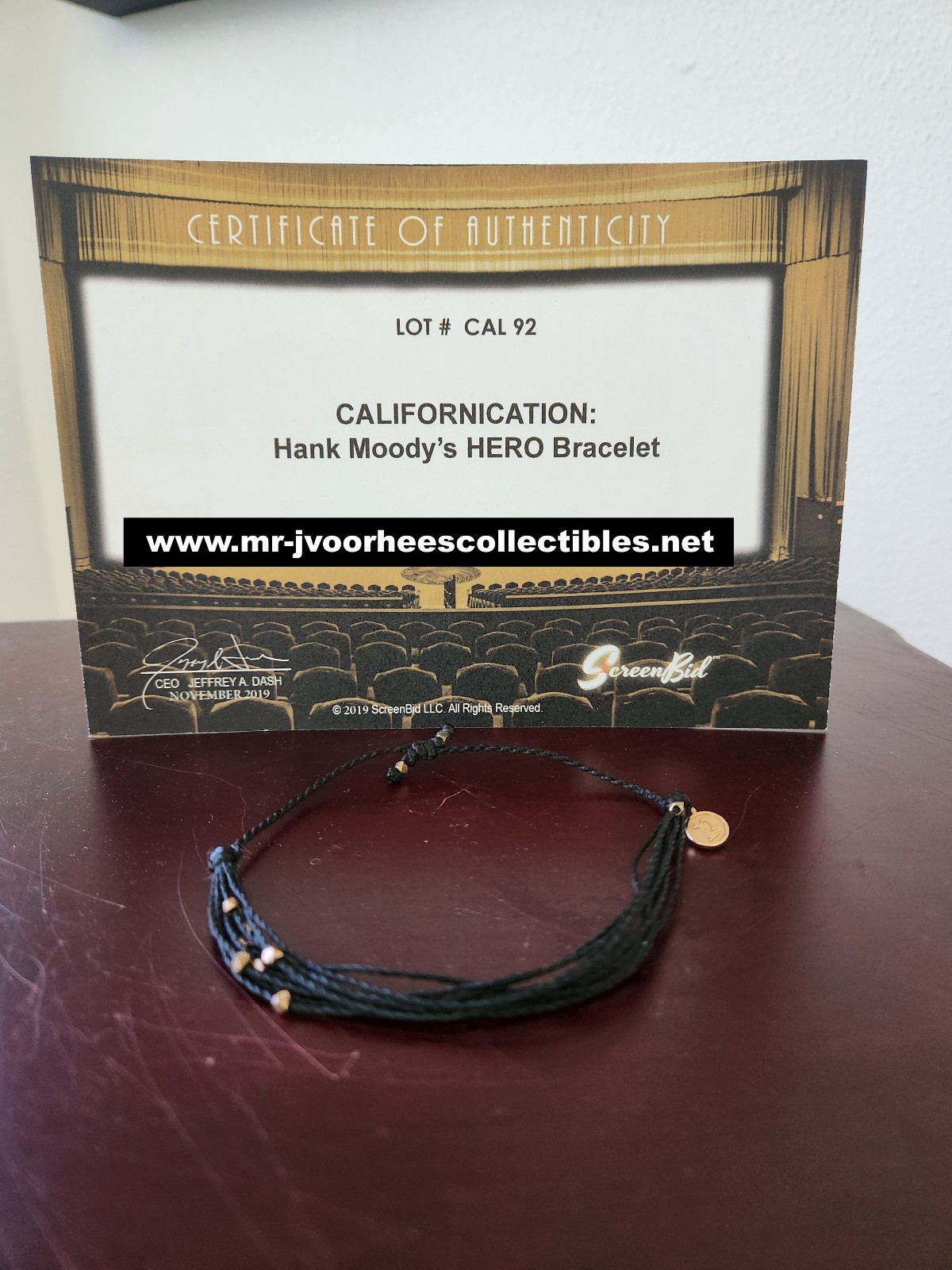 Californication (2007) Original Production Used David Duchovny Bracelet Prop