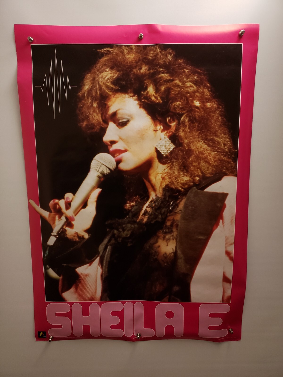 Sheila E. Rare Poster Original 1986 Vintage Pop Star Printed in England AA265