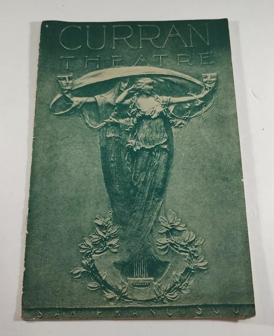 Antique Theater Program Playbill from The Curran Theater San Francisco in 1920’s