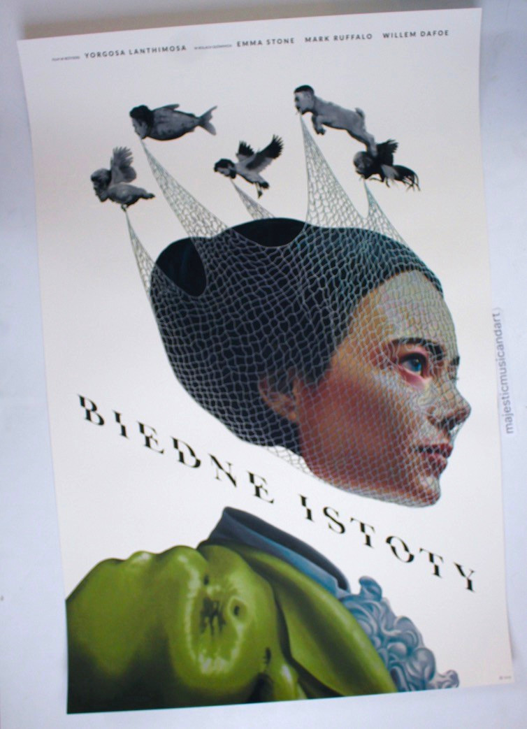 ORIGINAL # 5/10 EMMA STONE POOR THINGS SCREEN PRINT POSTER ALEKSANDER WALIJEWSKI