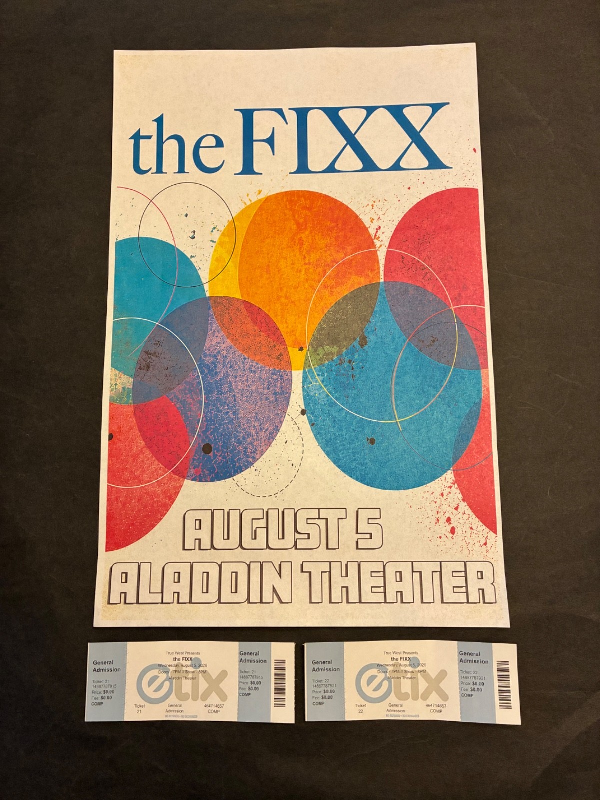 The Fixx Poster Portland OR 2026 Aladdin Ticket Vinyl T Shirt Peter Hook Church