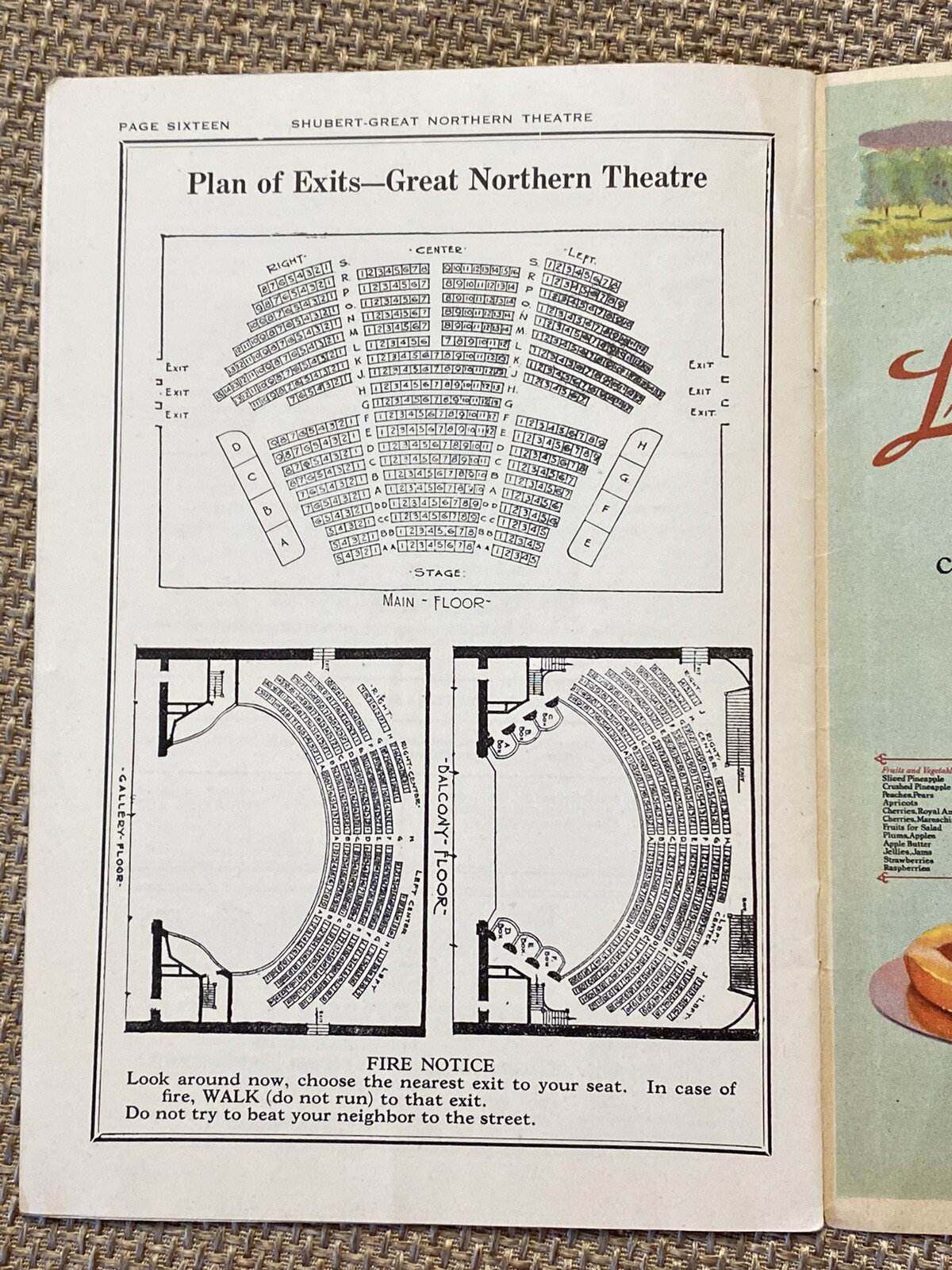 Antique THEATRE Program CHRISTMAS 1925 ART DECO Playgoer CHICAGO Great Northern