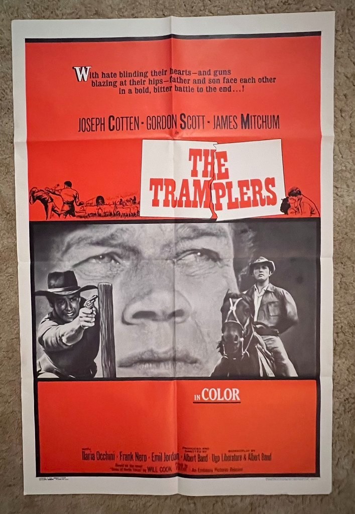 The Tramplers 1966 Movie Poster 27×41 Gordon Scott James Mitchum Joseph Cotten