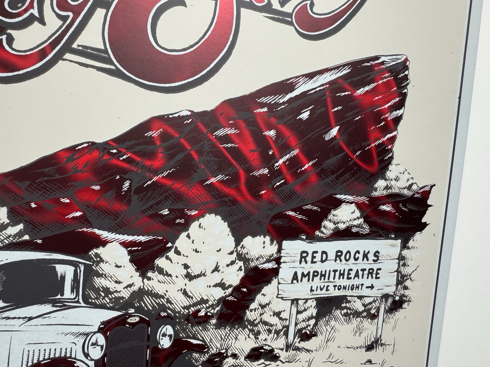 The Red Clay Strays Poster Red Rocks CO 9/15/25 Silkscreen #’d Show Edtn *FOIL*