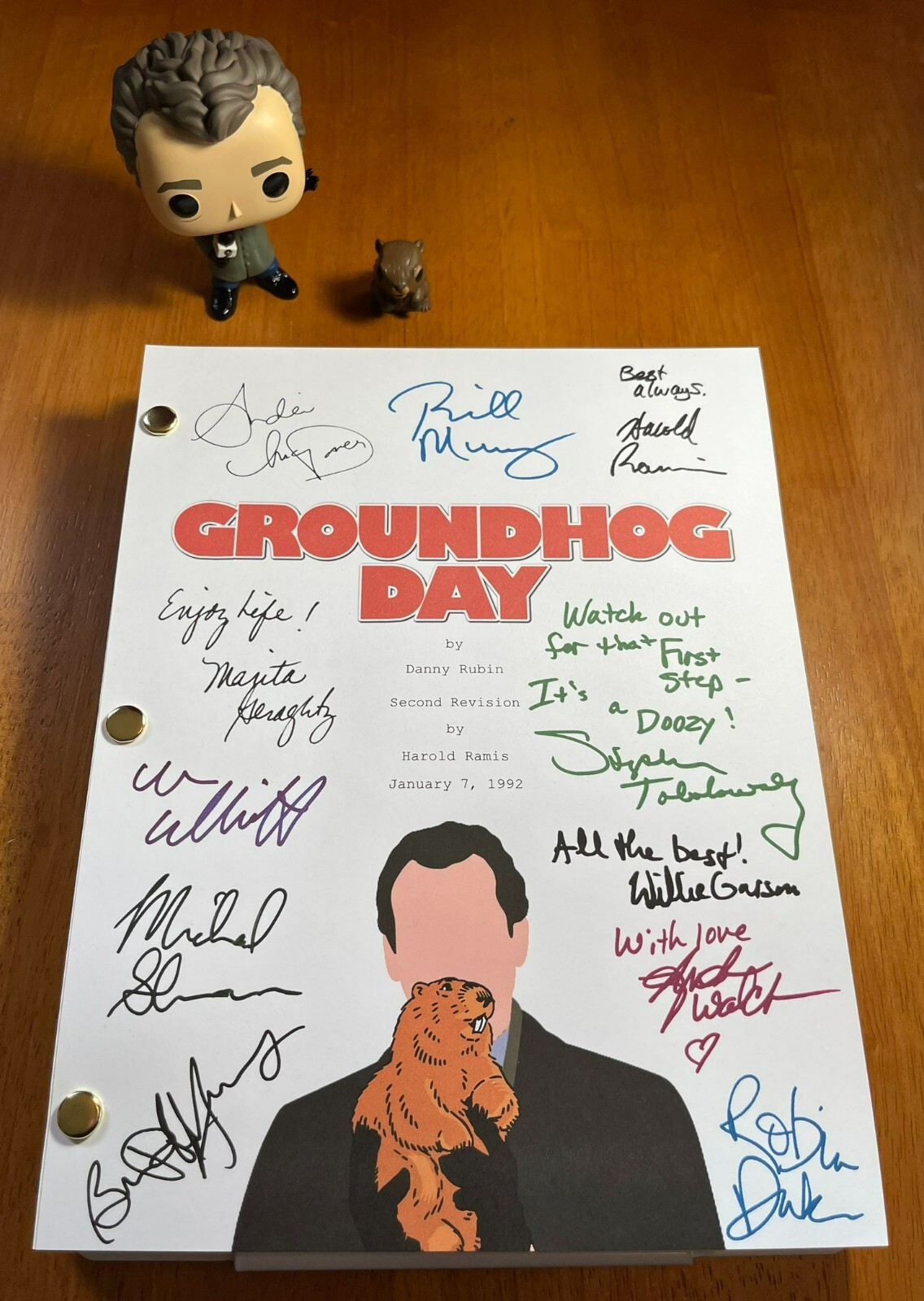 Groundhog Day Script Cast-Signed – Autograph Reprints – 126 Pages
