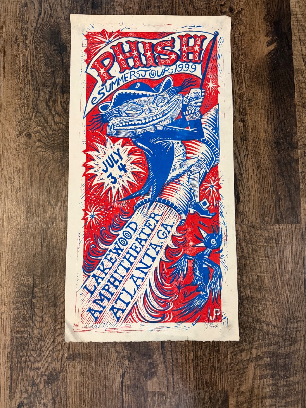 jim pollock phish poster 1999 Lakewood original 259/500