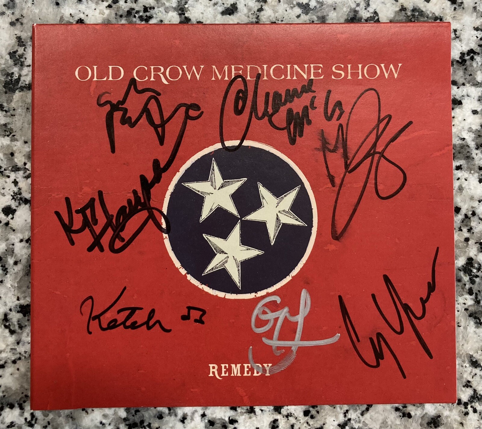 Old Crow Medicine Show Auto Signed Remedy Album CD w/COA **RARE**