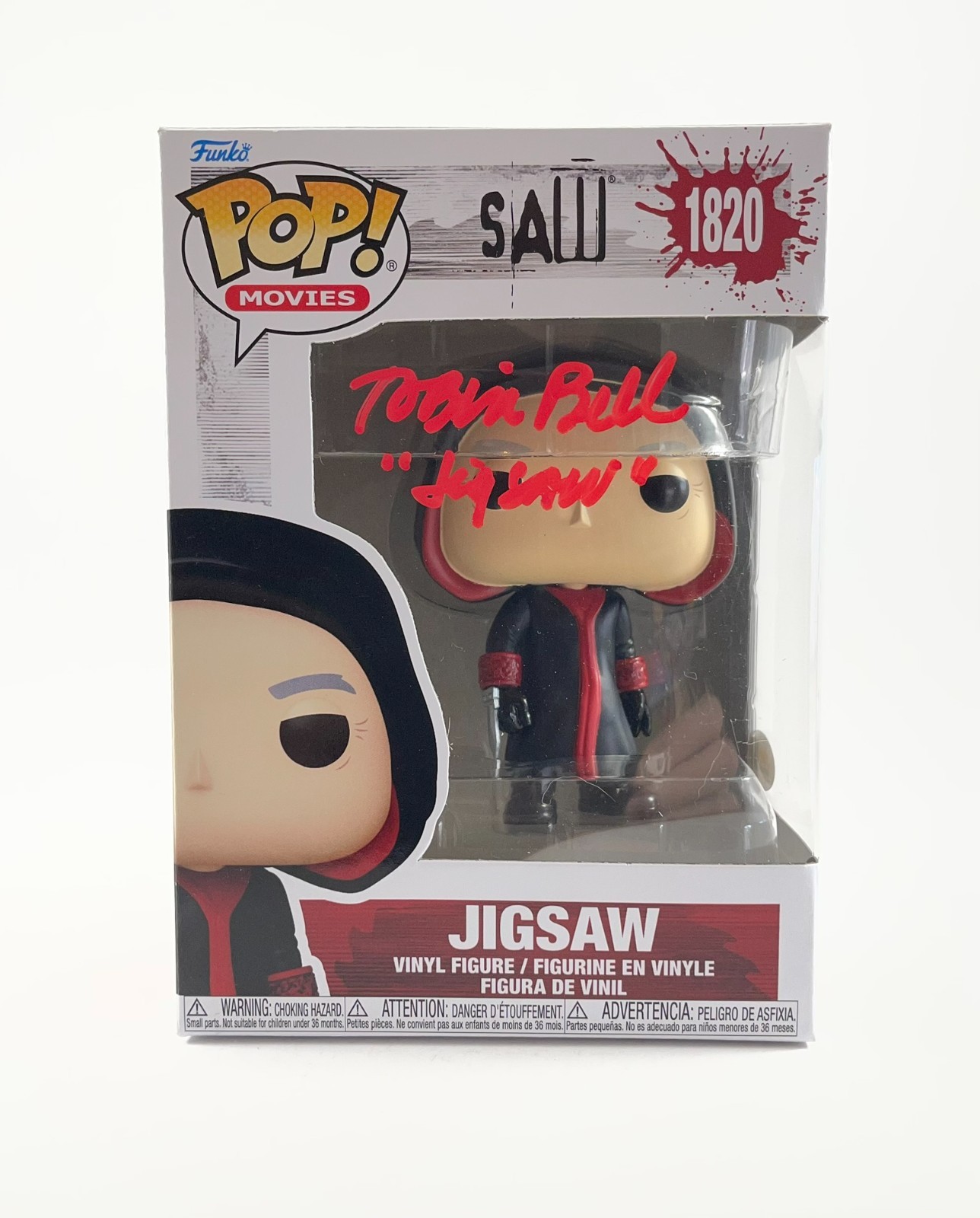 Tobin Bell Signed SAW Jigsaw Funko POP! Vinyl 1820 Authentic Autograph JSA COA