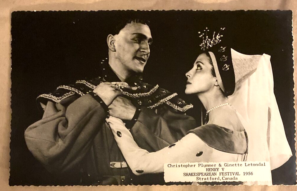 Christopher Plummer HENRY V Broadway 5.5 x 3.5″ Postcard 1956