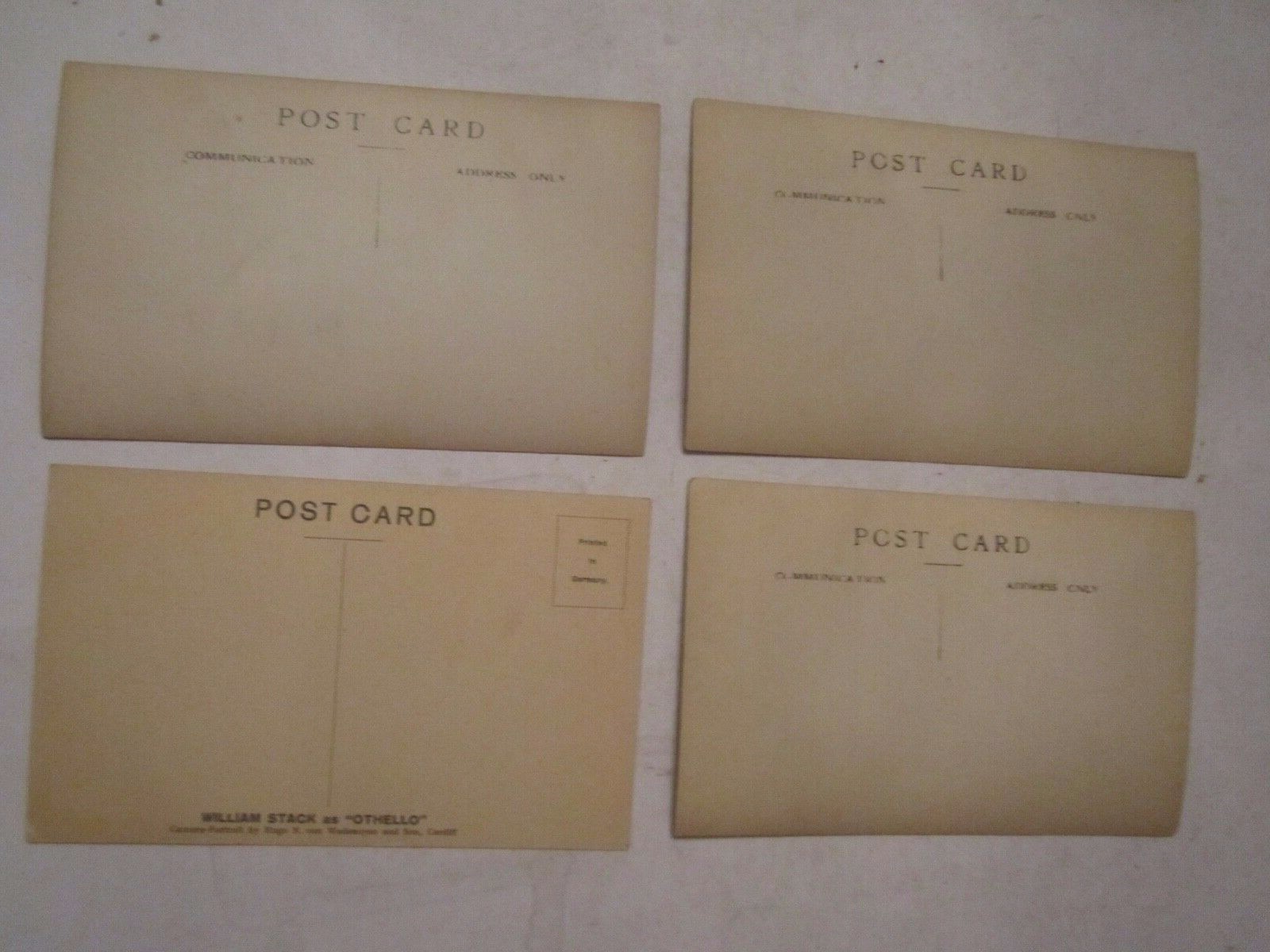 12 VINTAGE WILLIAM STACK, ACTOR AS “OTHELLO” PHOTO POSTCARDS & MORE – OFC-1