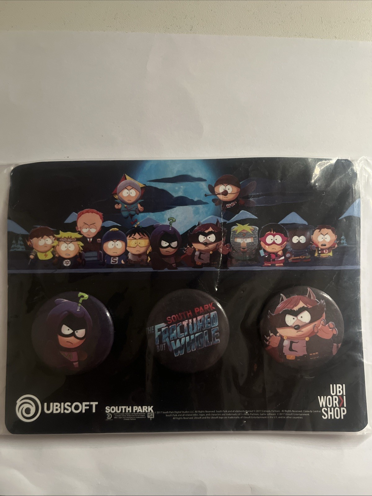 E3 2017 South Park The Fractured But Whole Pins Buttons exclusive promo