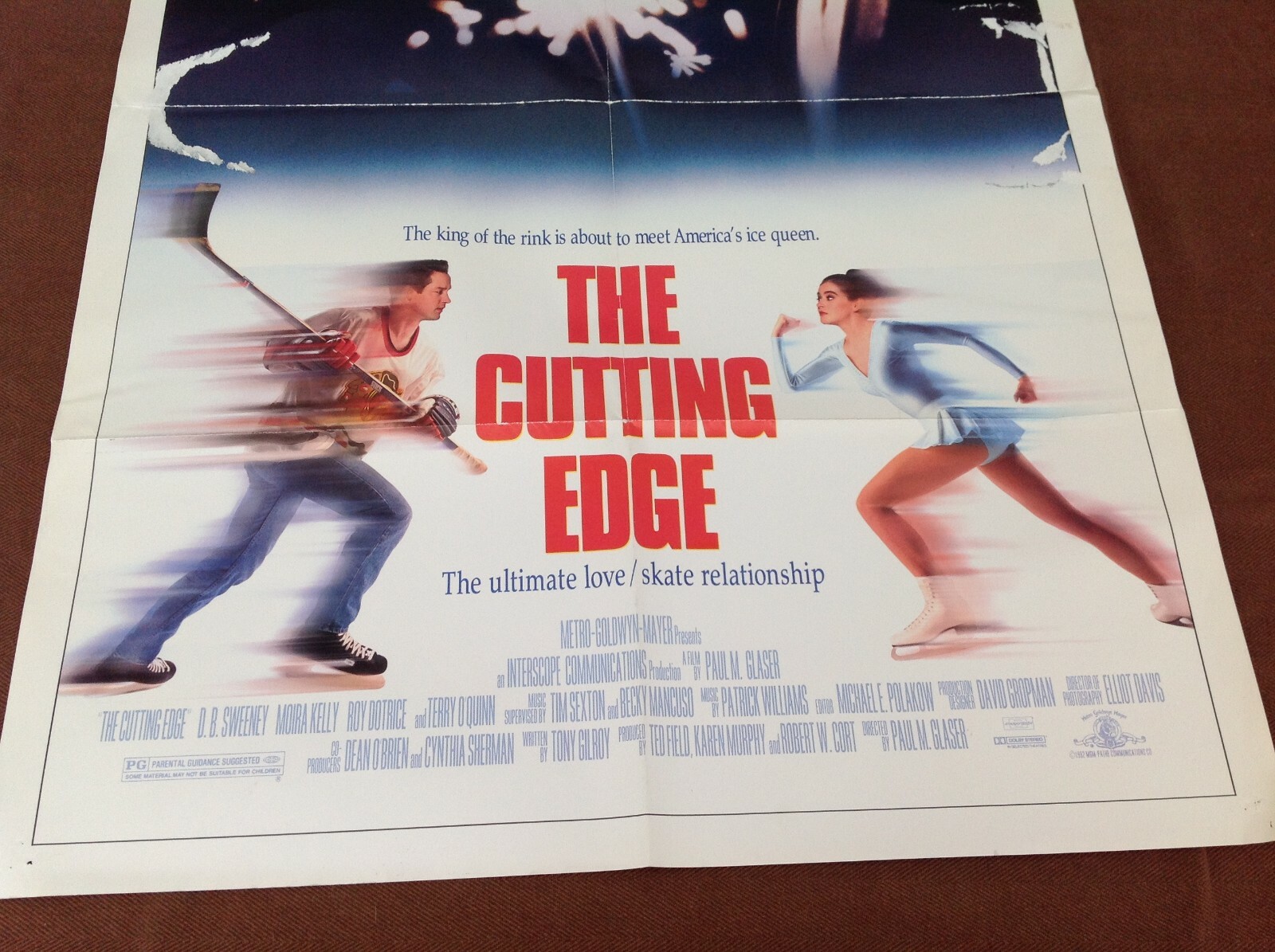 1992 The Cutting Edge Original Movie House Full Sheet Poster