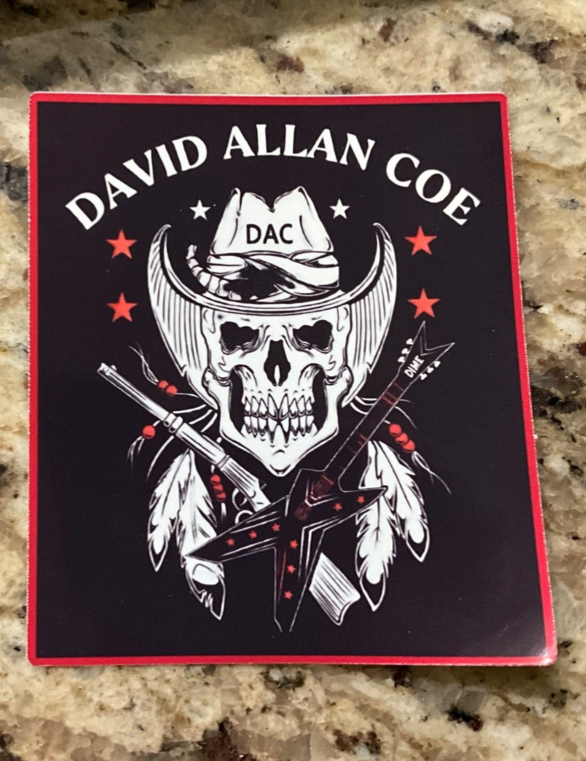 David Allan Coe DAC Custom Stickers Outlaw Country — CHOOSE FROM 12 DESIGNS