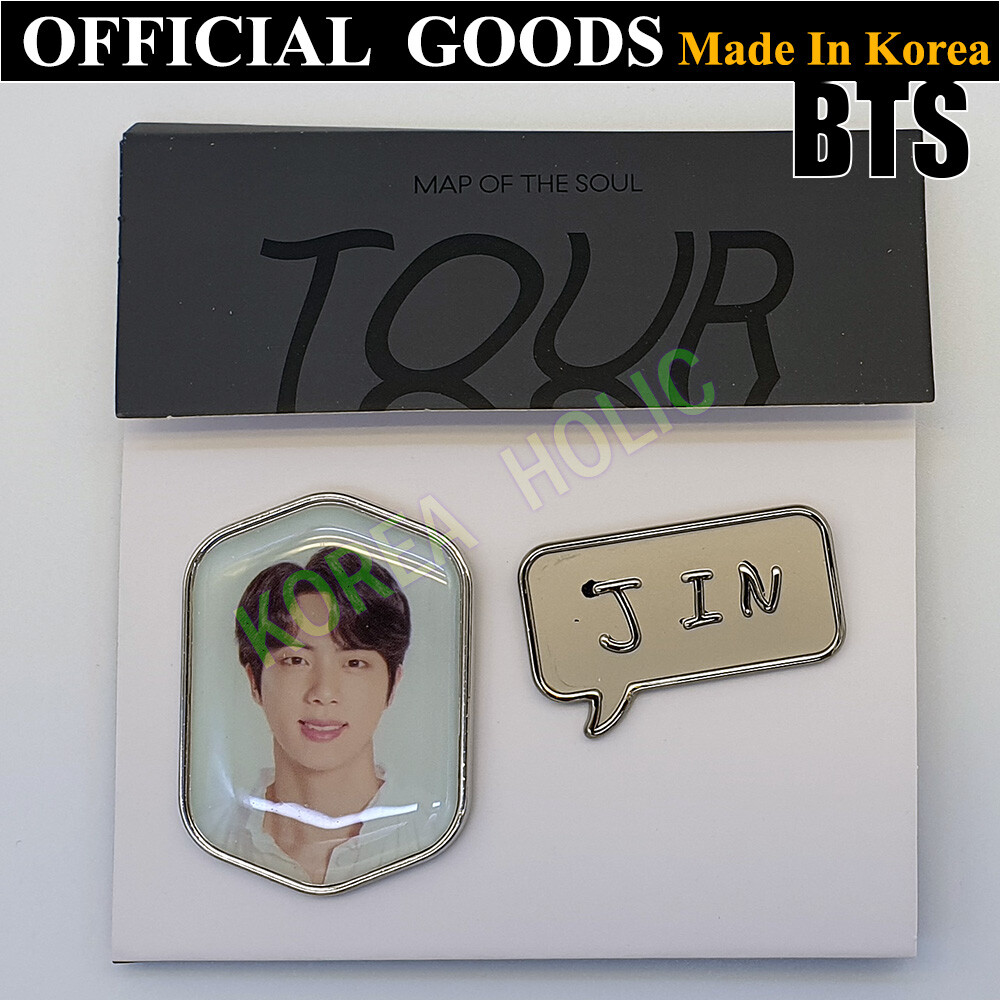 BTS Map Of The Soul Tour Badge Set JIN OFFICIAL GOODS Bangtan Boys Seokjin NEW