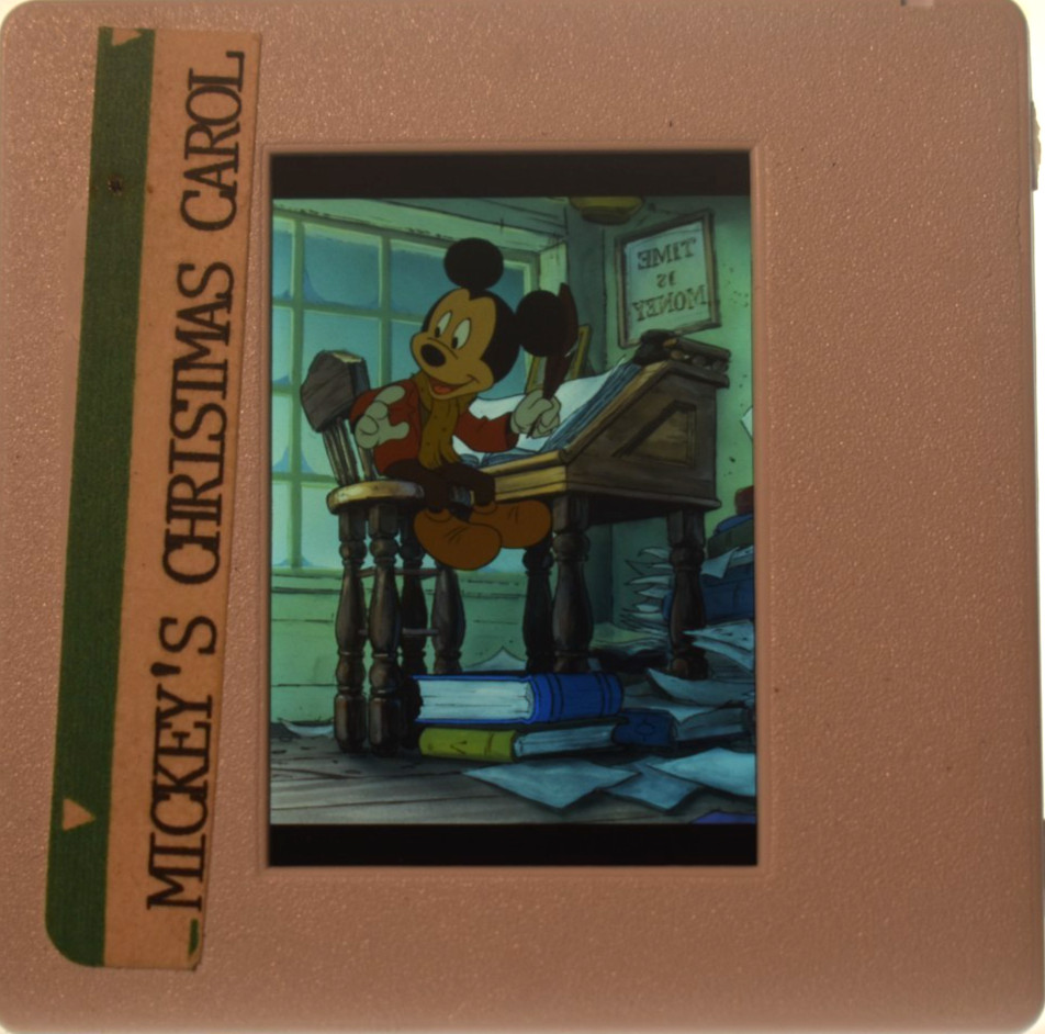 Mickey’s Christmas Carol Movie 1983 Lot of 4 Publicity Promotion 35mm Slides