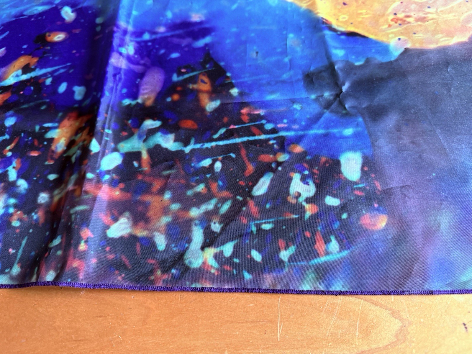 2008 Radiohead In Rainbows Tour Shiny Fabric Tapestry Banner Color Burst Art