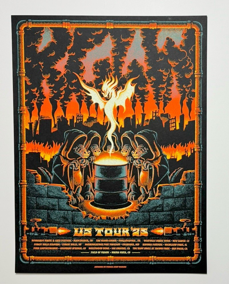 King Gizzard & The Lizard Wizard Poster US Tour 2025 Silkscreen #’d X/125 RARE