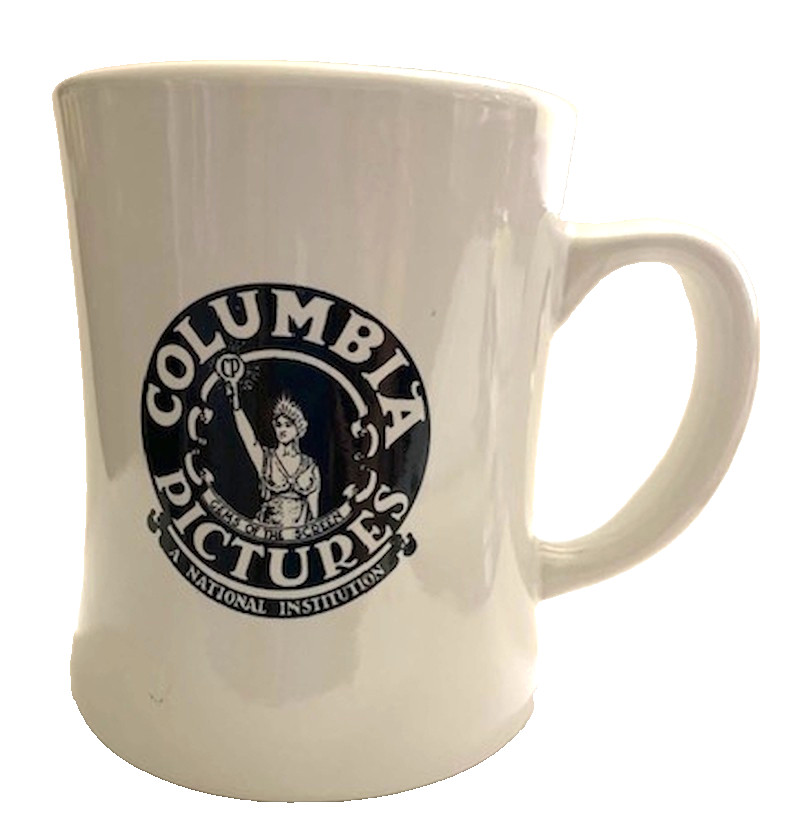 COLUMBIA PICTURES Studios Logo Emblem Coffee Mug Cup NEW Old Stock