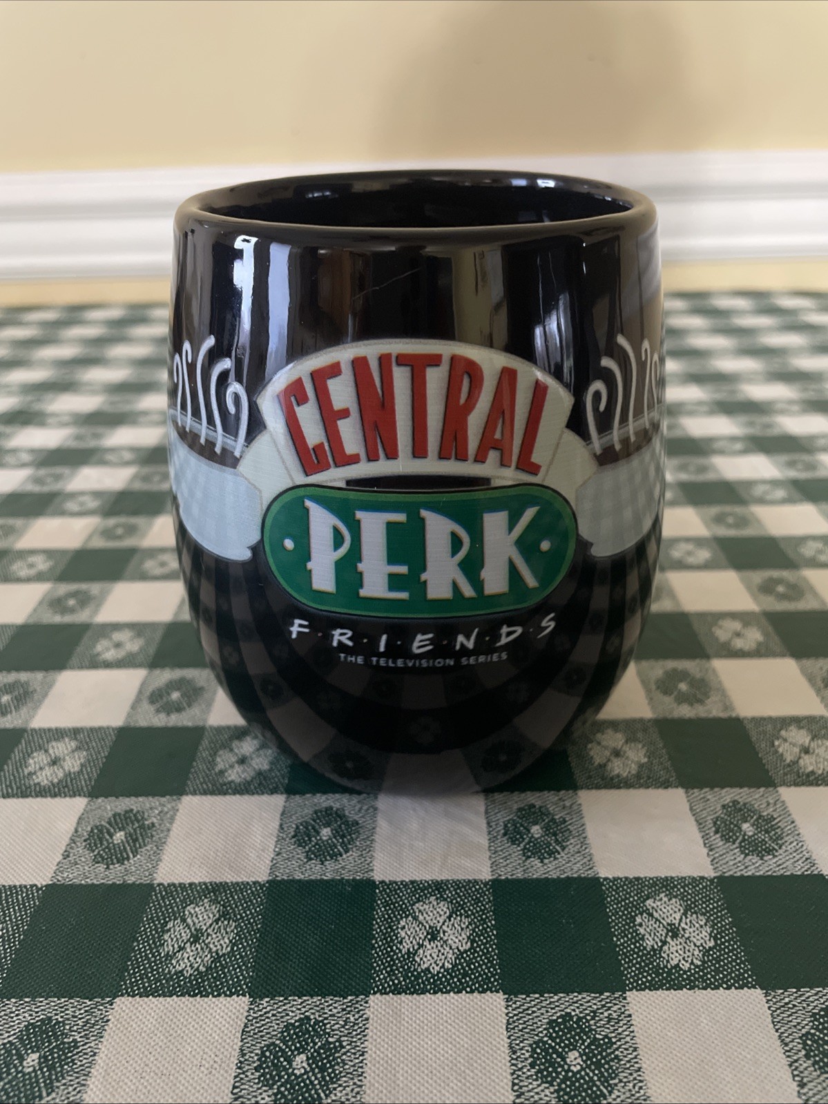 CENTRAL PERK Friends Oversized Coffee Mug/Cup (About 16 Ounces) w/Unusual Handle