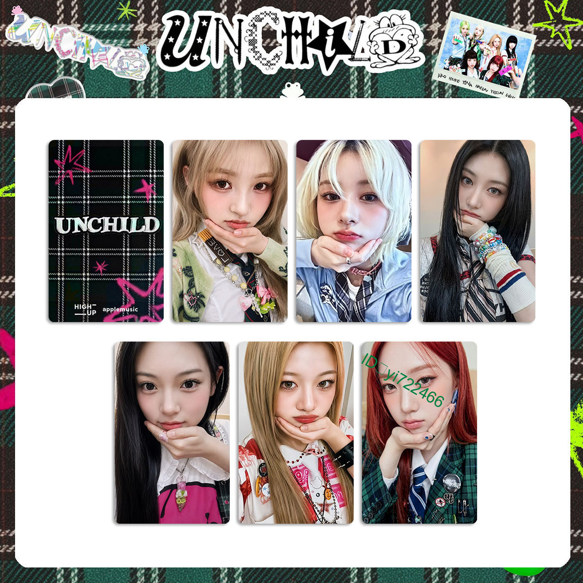6pc/set Hot UNCHILD We Are UNCHILD Haeun Yeeun Album Photocard Special Photocard