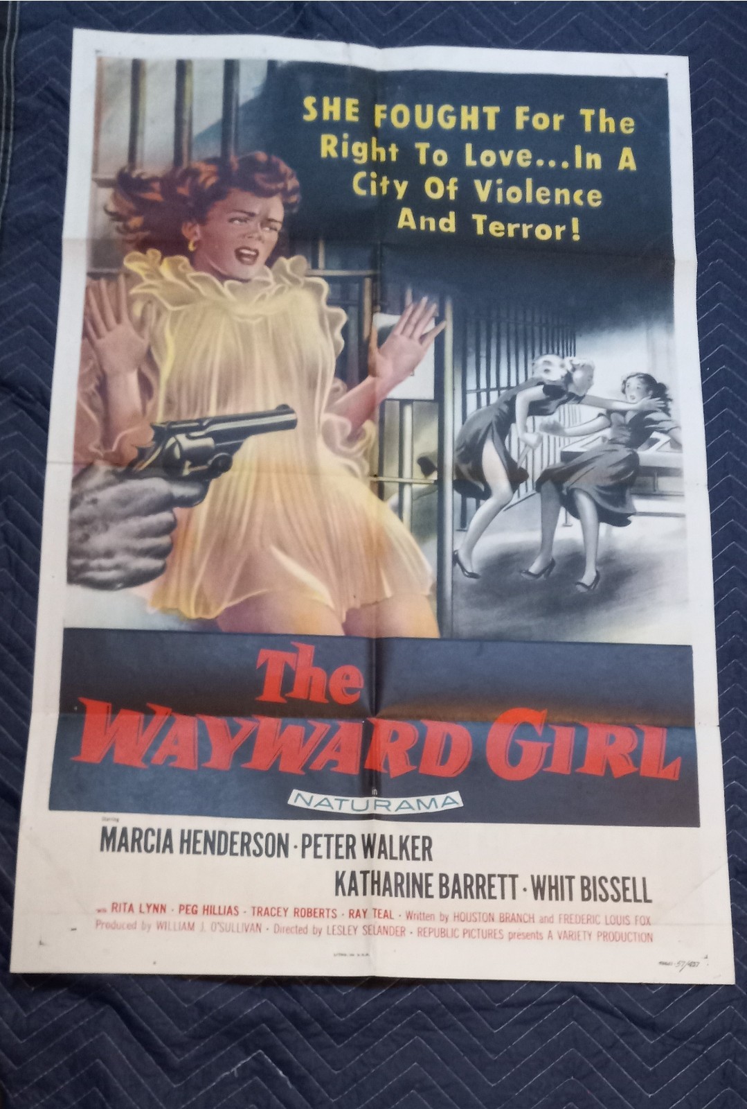 THE WAYWARD GIRL Orig. 1-Sheet BAD GIRL Movie Poster – 1957 VERY FINE Cond.