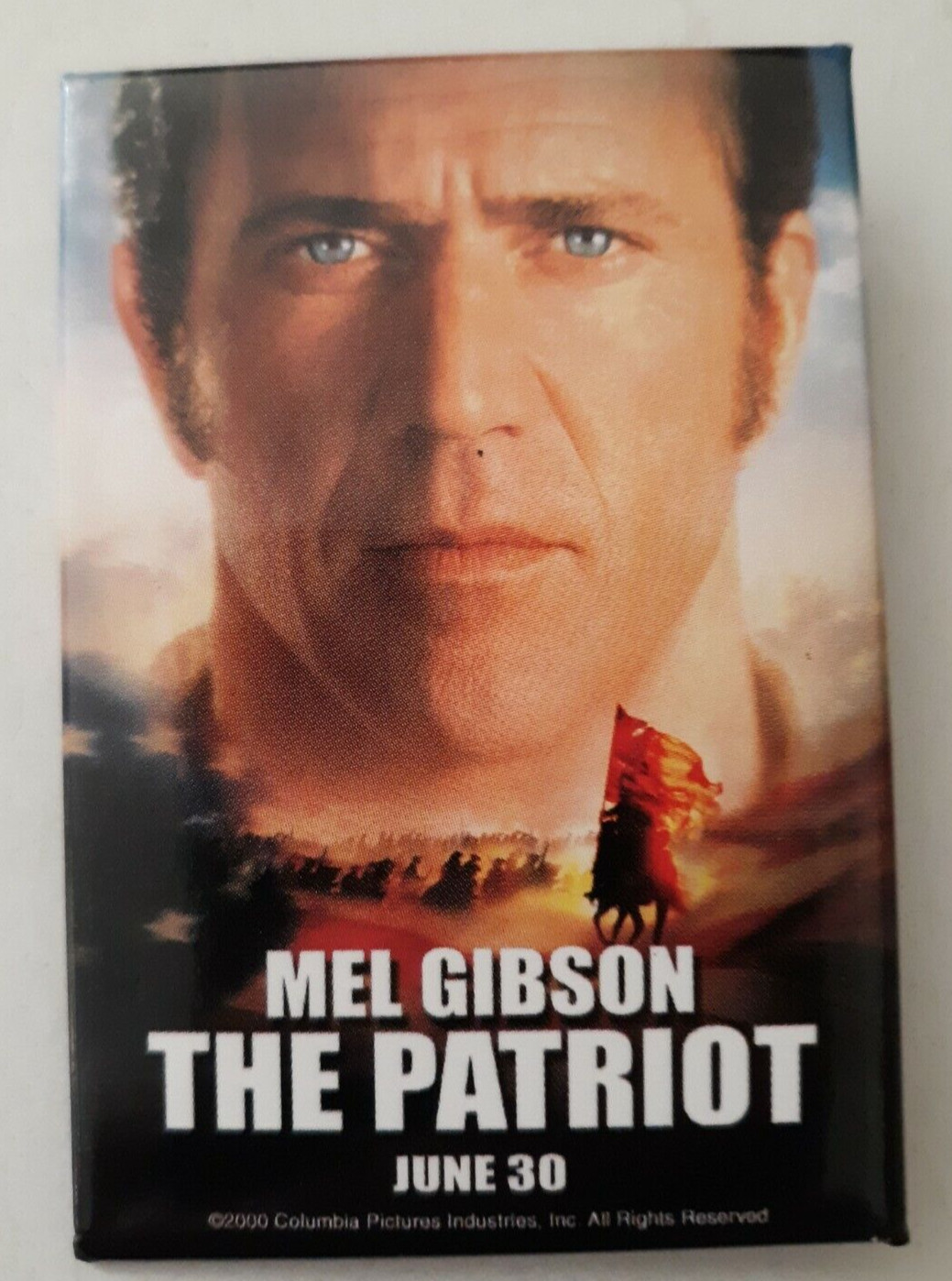 Vintage Promotional Movie Merchandise Pinback Button Mel Gibson The Patriot 2000