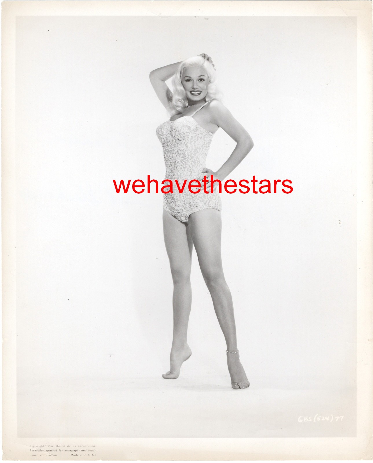 VINTAGE Mamie Van Doren SEXY SWIMSUIT PINUP ’57 Publicity Portrait