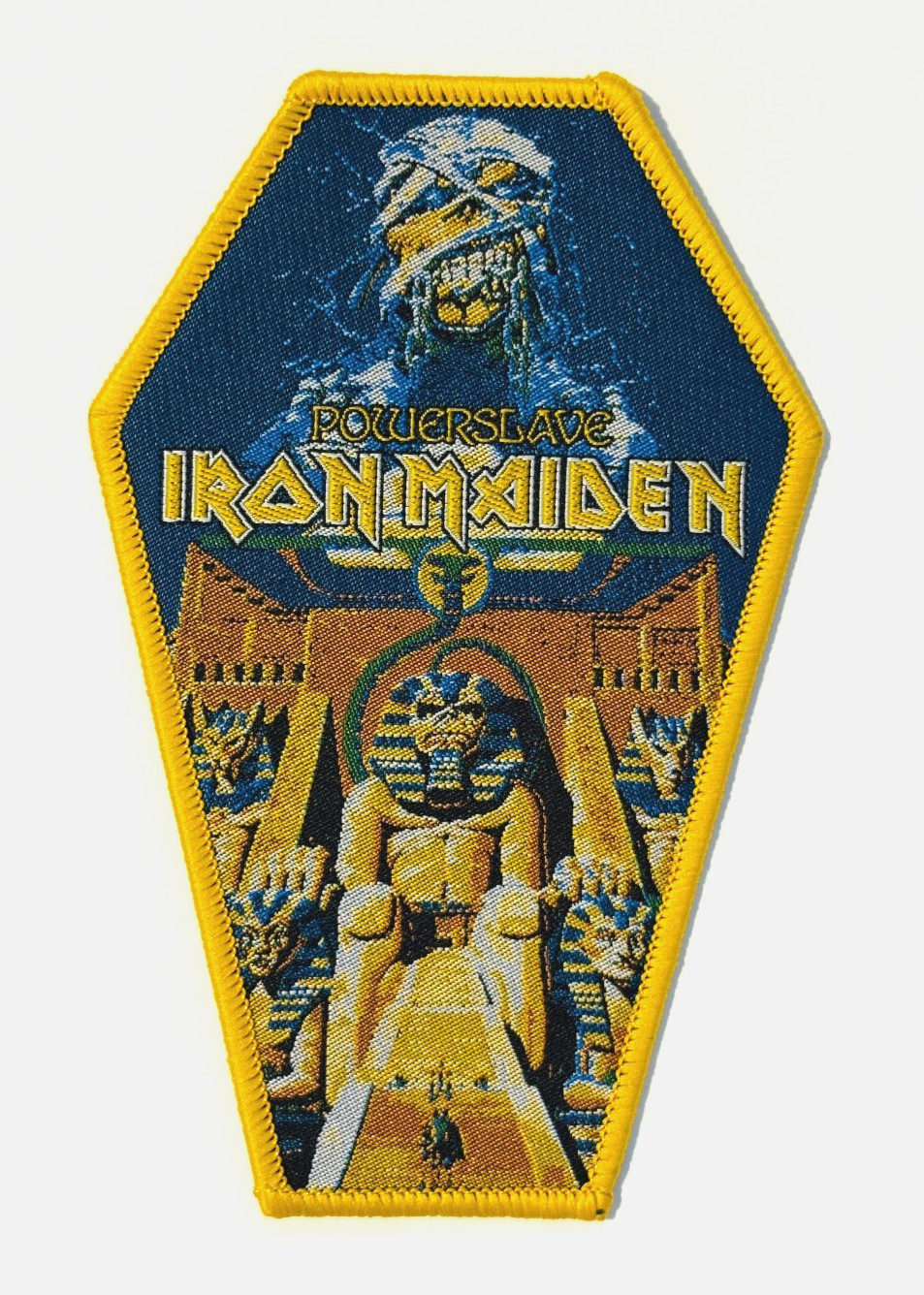 Iron Maiden – Powerslave YELLOW Border Licensed WOVEN Patch New SOLD OUT Direct