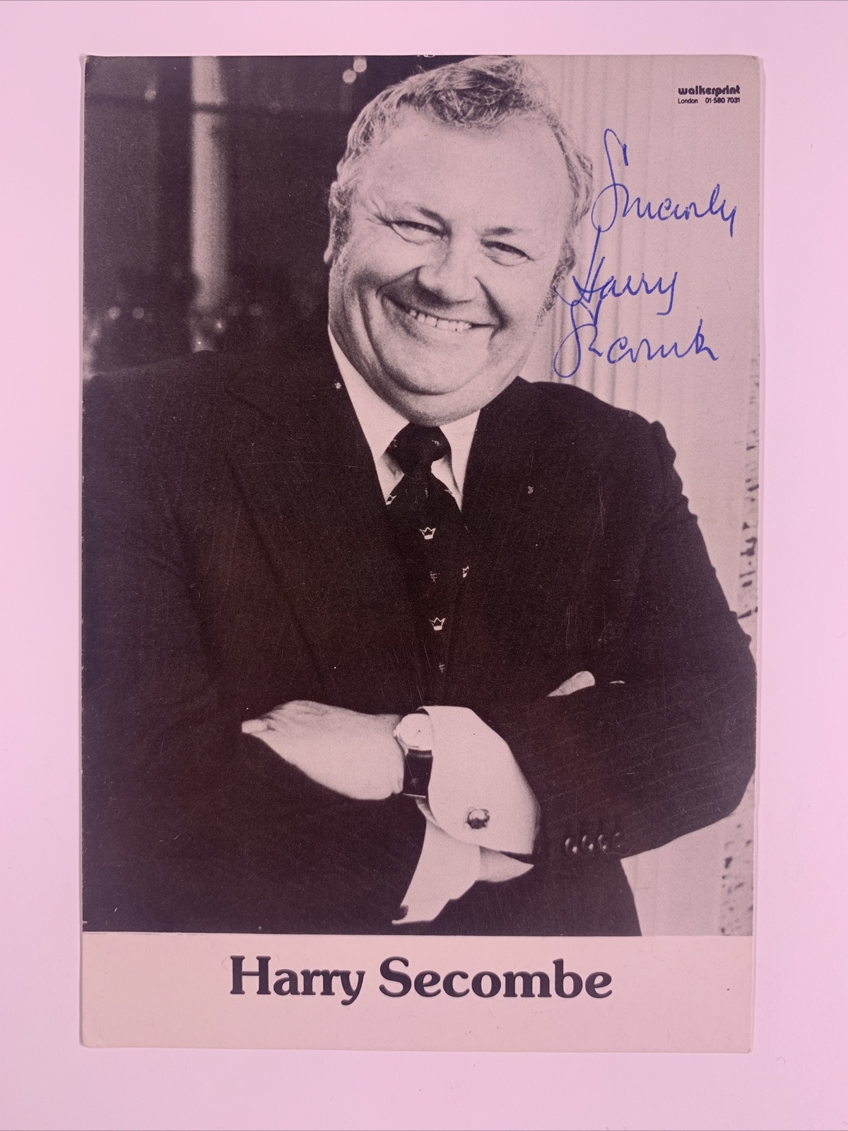 Harry Secombe The Goon Show Signed Photo Authentic From the Collection Of B.M