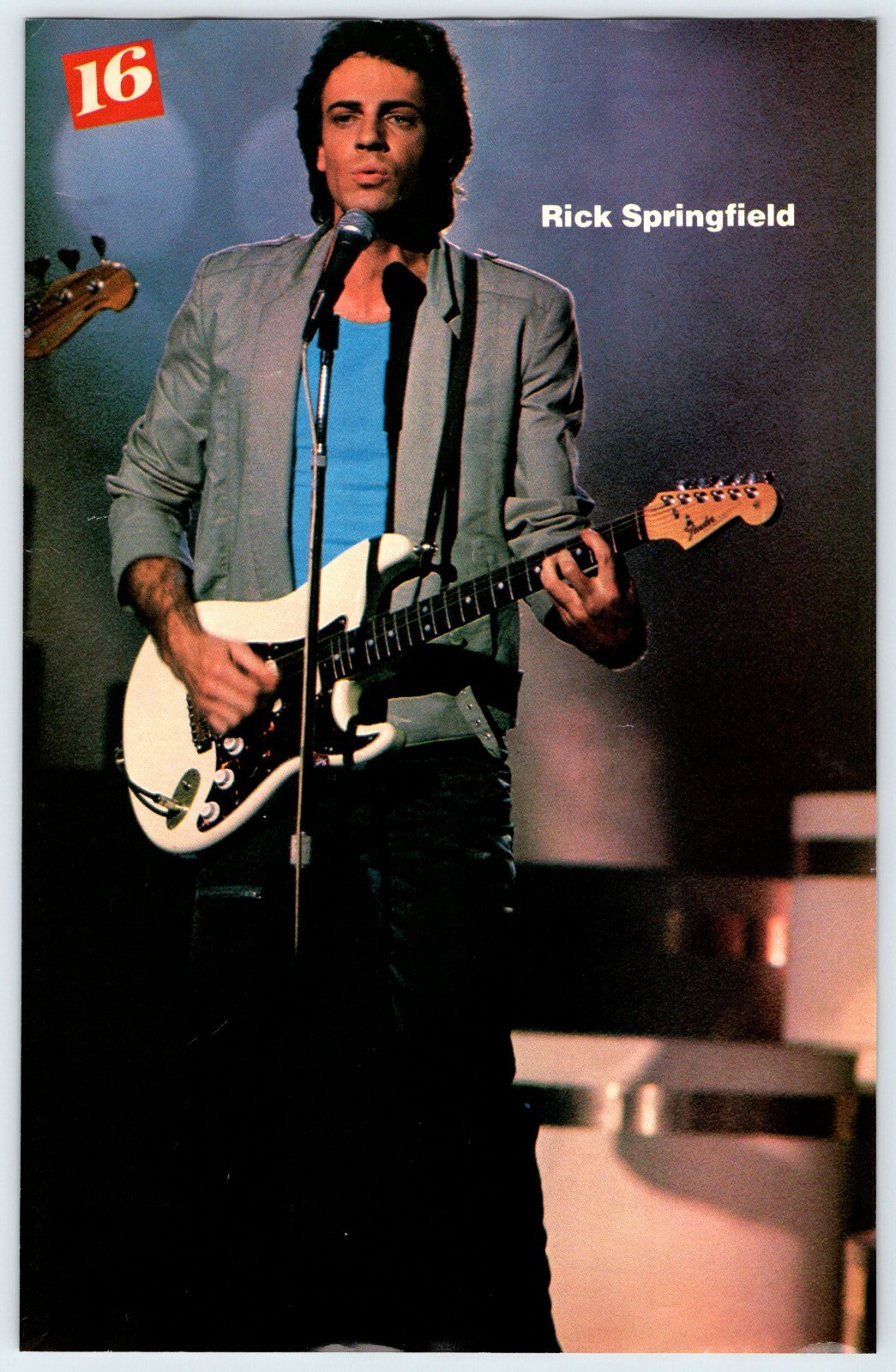 1983 RICK SPRINGFIELD 7″X11″ Magazine Page Clipping 1980’s M602