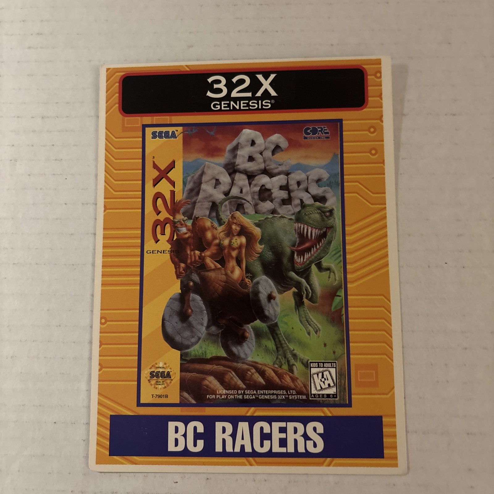 Sega Genesis 32X BC Racers VIDPRO Card Toys R Us Display Card