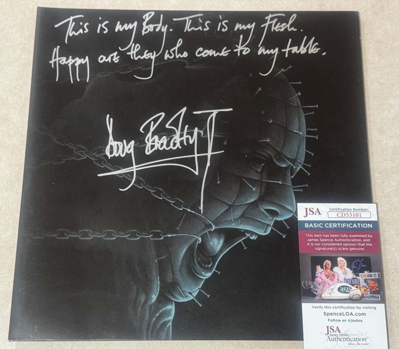 Hellraiser 3 DOUG BRADLEY Signed Vinyl Record Album Soundtrack JSA