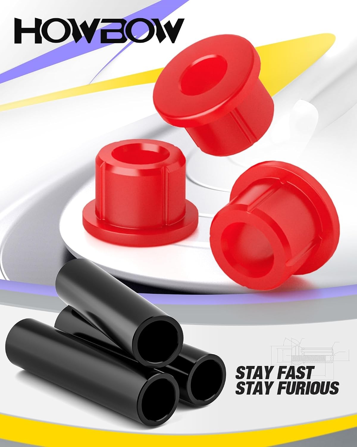 12pcs Golf Cart Precedent Bushing Kits, Upgrade Polyurethane Bushing Set with Sl