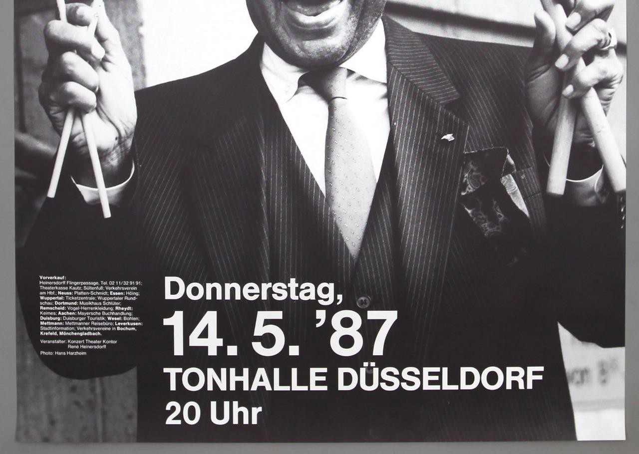 LIONEL HAMPTON – rare vintage original Düsseldorf 1987 jazz concert poster (A1)