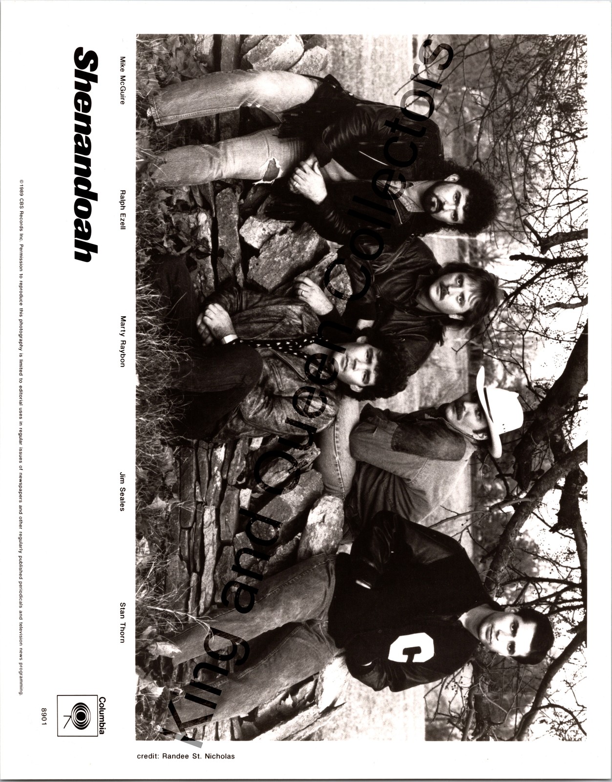 Shenandoah 1989 Original Vintage Columbia Records Country Press Photo Publicity