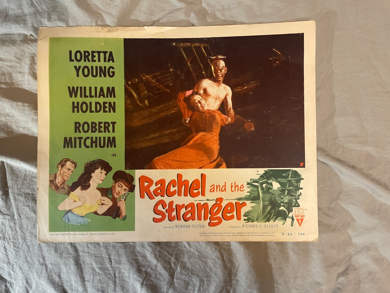 Lobby Card 1948 RACHEL AND THE STRANGER Loretta Young W Holden Robert Mitchum