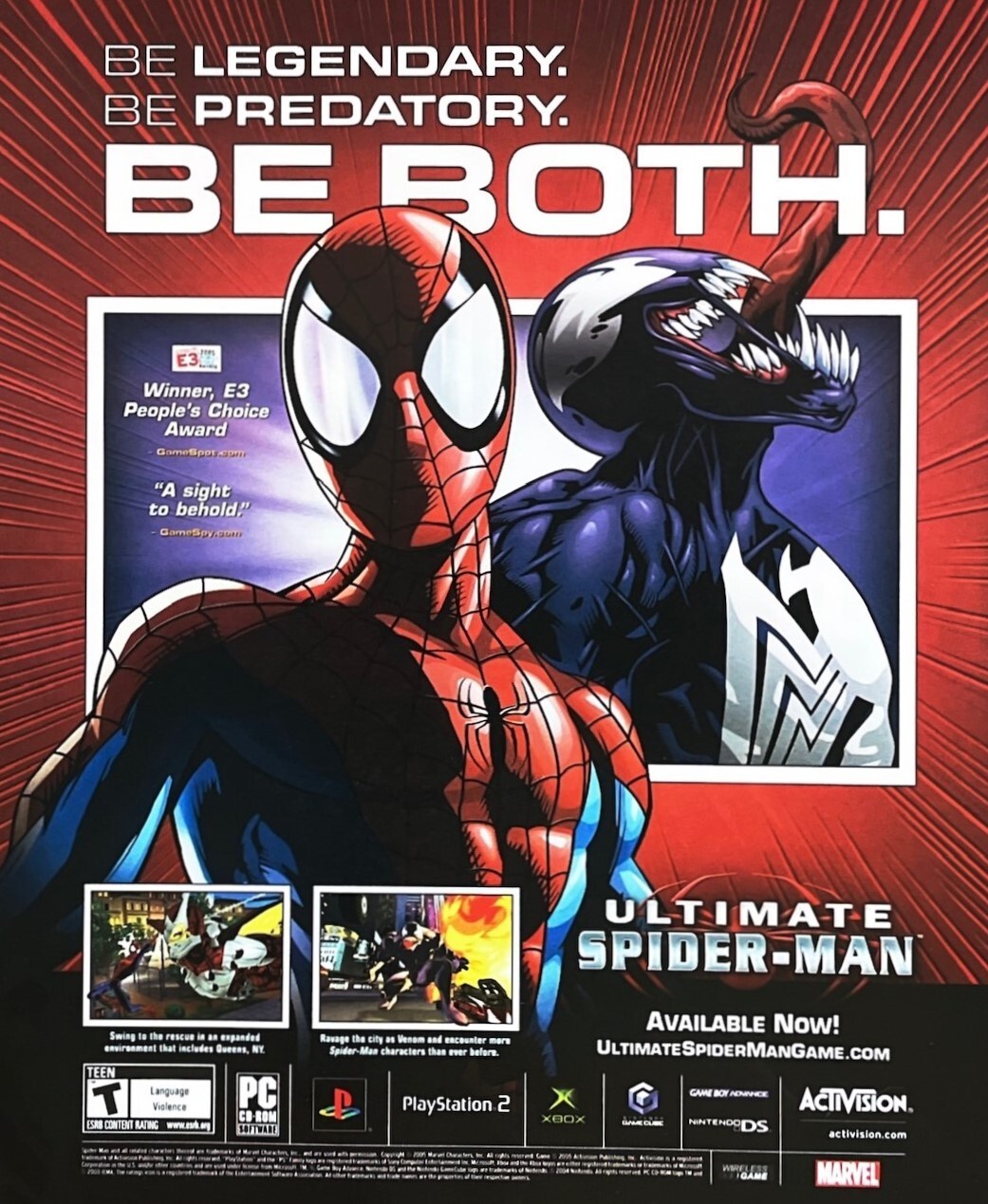SPIDER-MAN Genuine Print Ad 10″ x 12″ (Ad only, not the game!) Ultimate