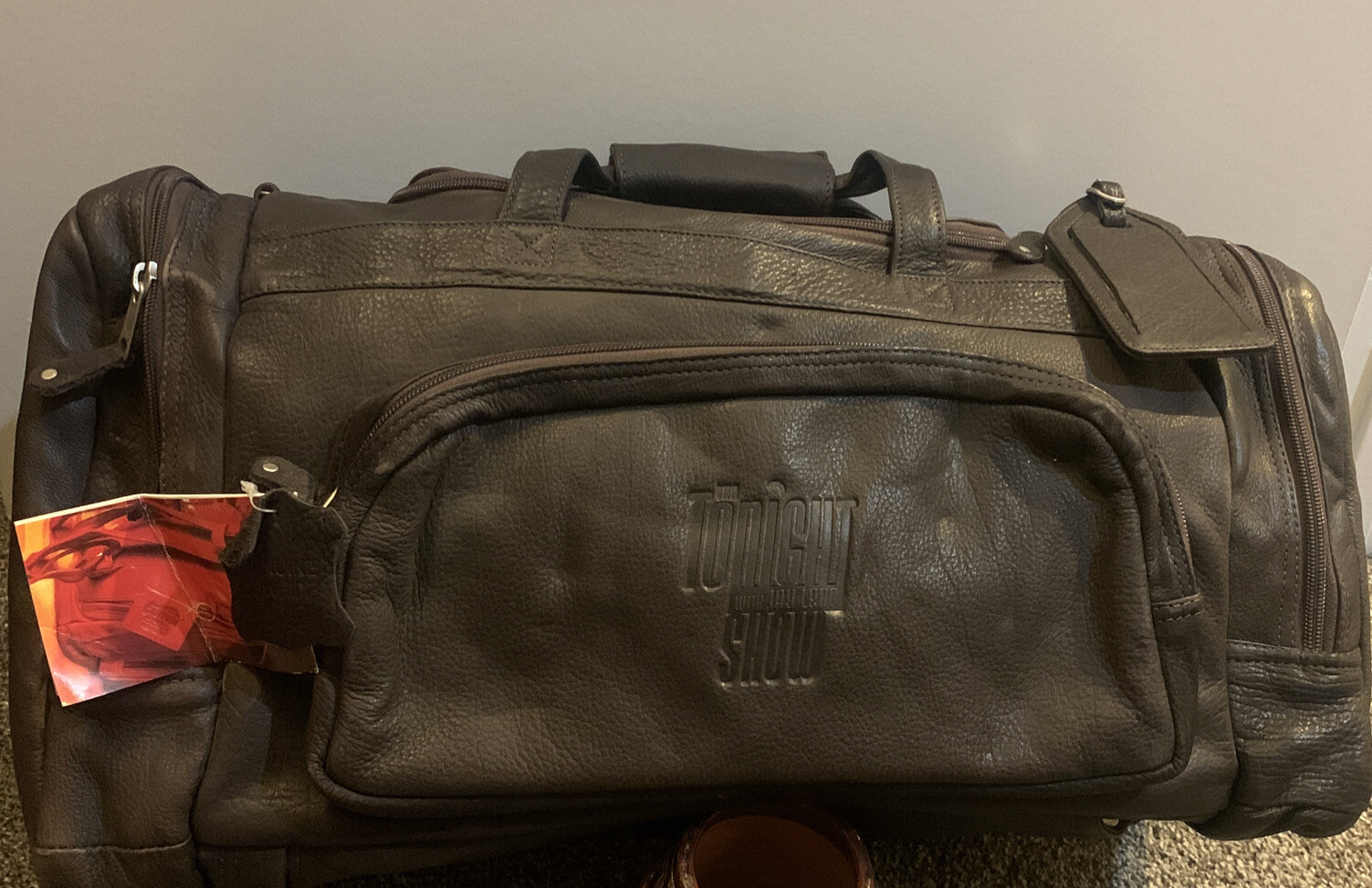 The Tonight Show W/Jay Leno Canyon Outback Leather Duffle Bag 22” NWT D315