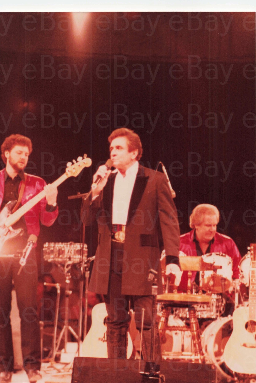 Johnny Cash Live in Concert Lot of 17 Candid 4×6 Never Before Seen 3.5×5 Photos