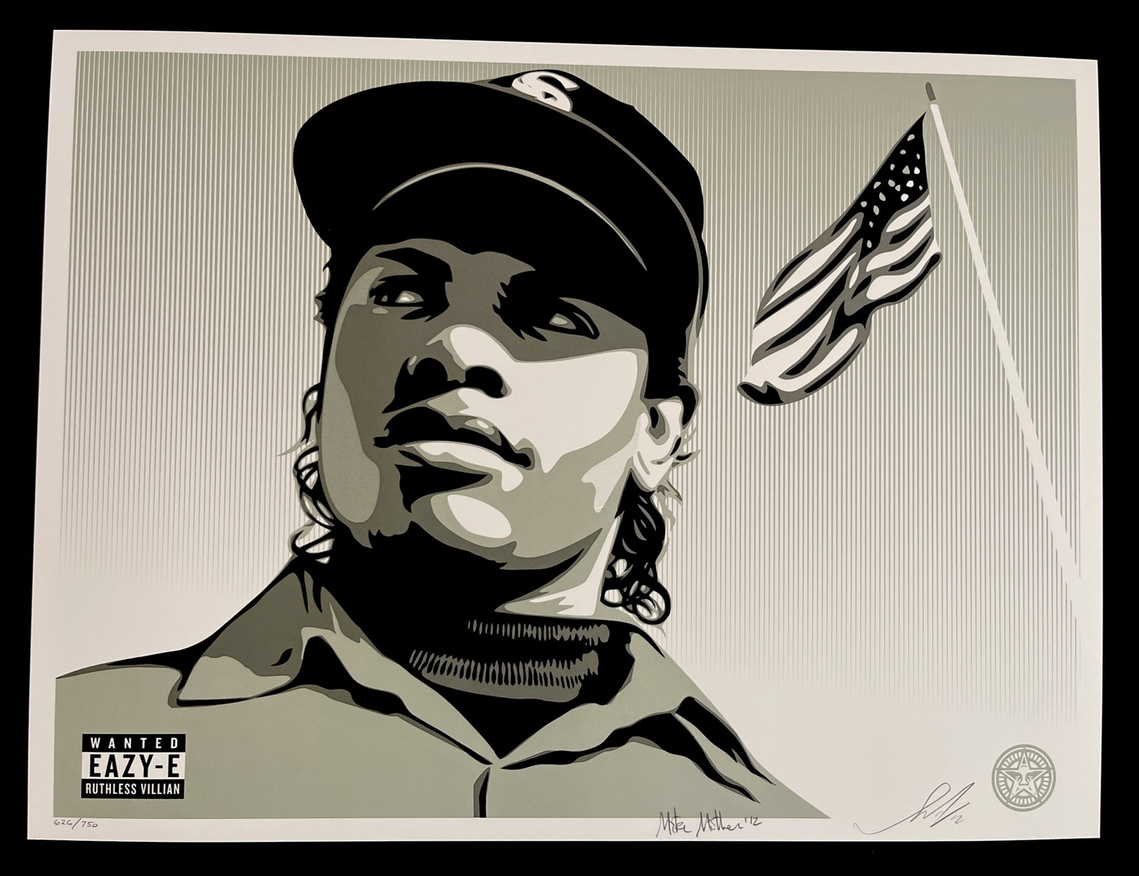 EAZY-E Shepard Fairey x Mike Miller N.W.A Print Poster OBEY COMPTON NWA DR DRE