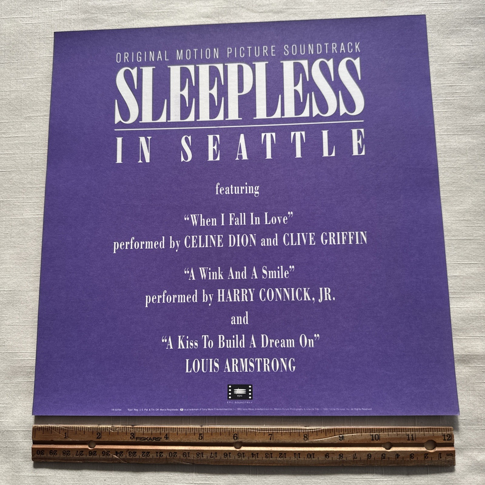 2x Original 1993 Sleepless In Seattle Soundtrack Posters -Identical 2sided Flats