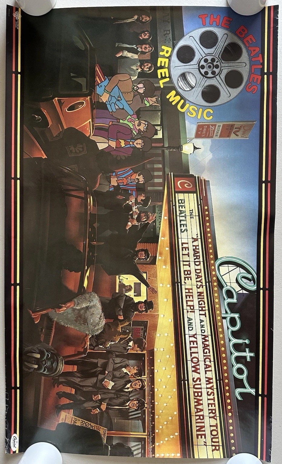 Beatles Reel Music 1982 Capitol Records Original Promo Poster 18×30