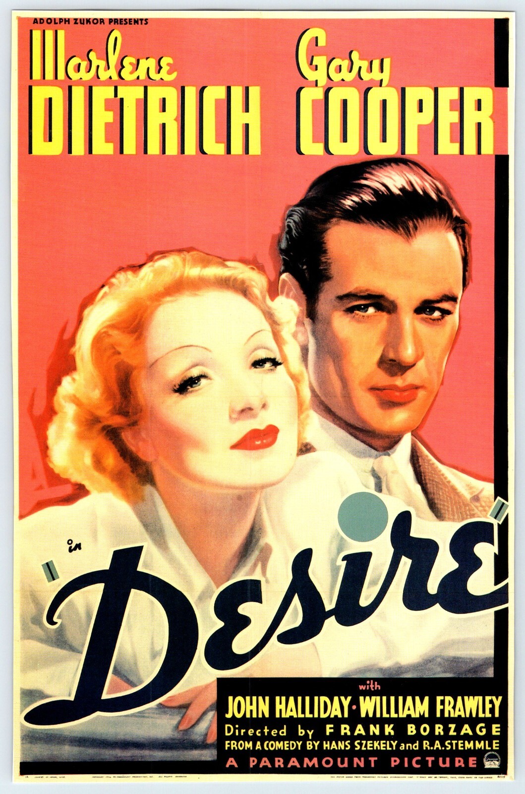 MARLENE DIETRICH DESIRE MOVIE POSTER 7″X11″ Book Page Clipping M669