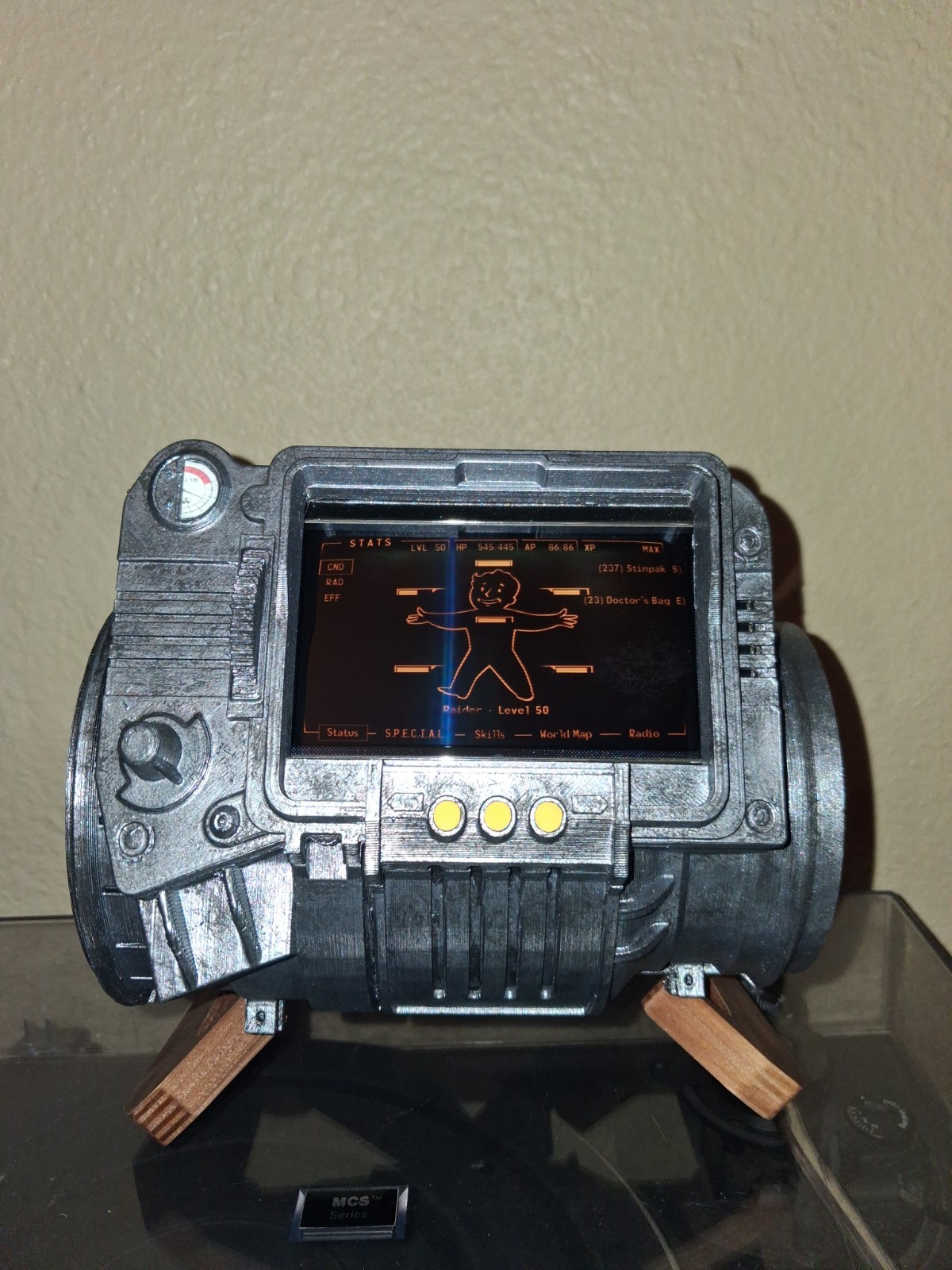 Fallout Pip-Boy Replica Prop Wrist-Mounted Wearable w/ Screen Display